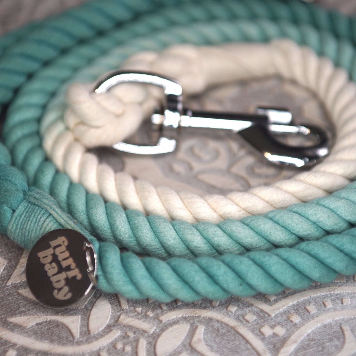 Timeless Teal Rope Lead