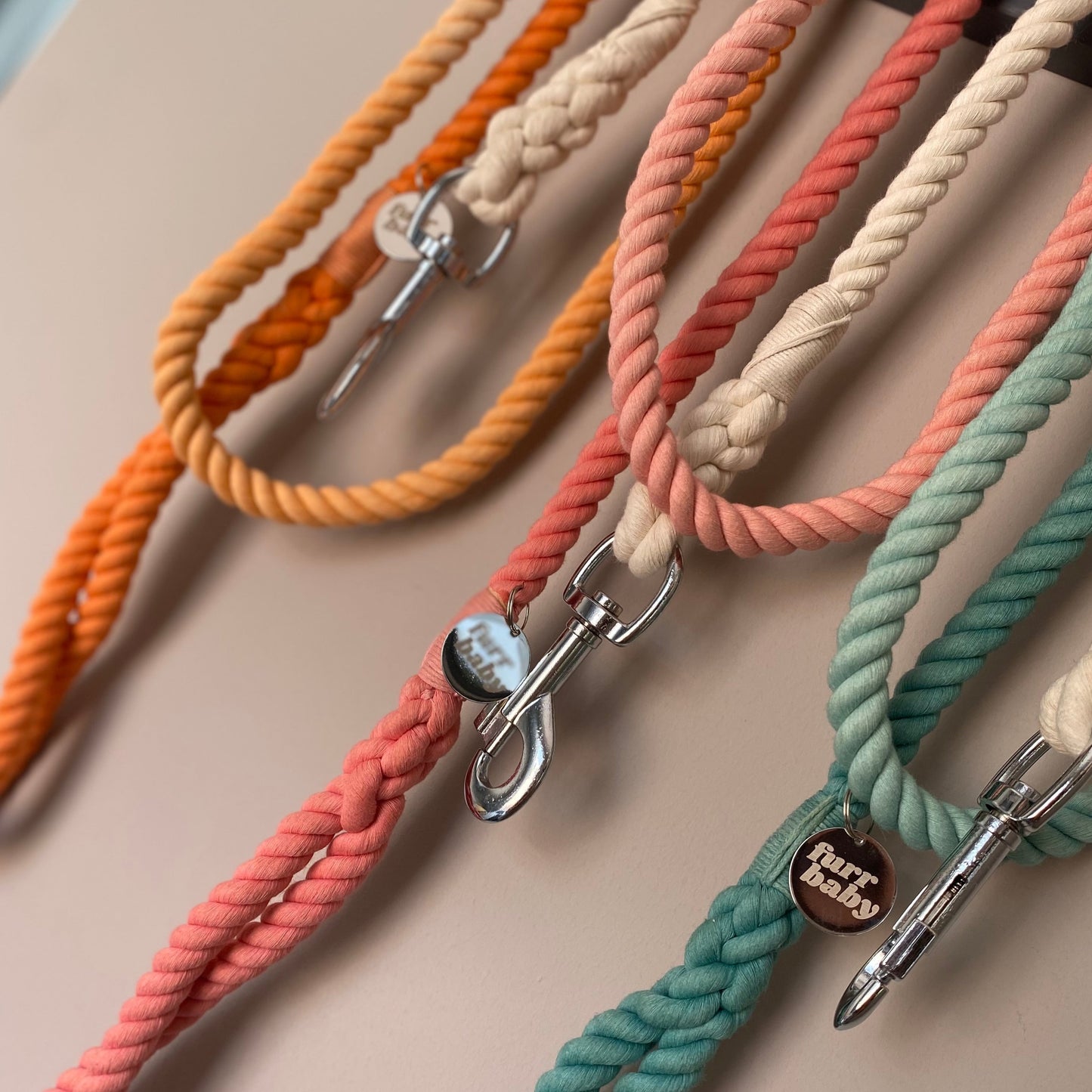 Peaches & Cream Rope Lead