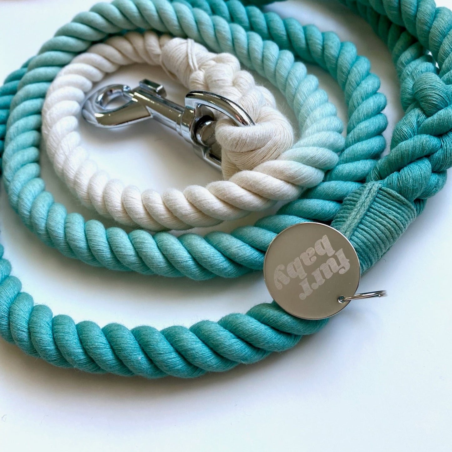 Timeless Teal Rope Lead