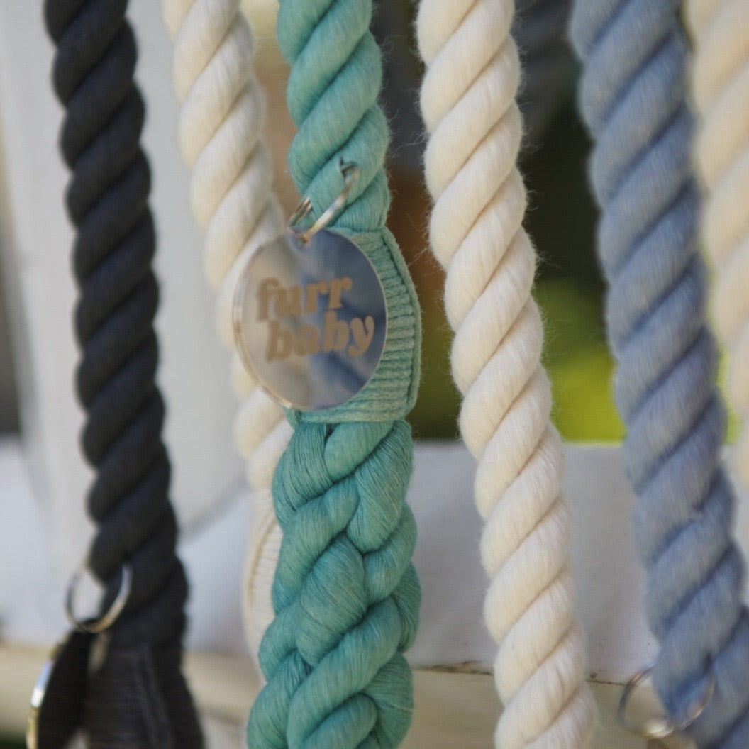 Timeless Teal Rope Lead